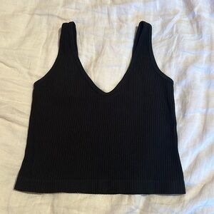 Black Ribbed Tank